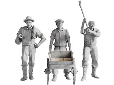 现代劳工雕塑雕刻3d模型 现代劳工雕塑雕刻