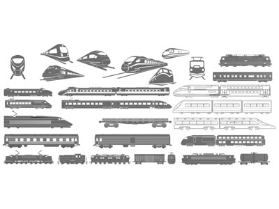 现代高铁剪影 墙饰