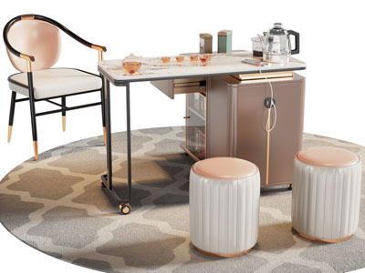 新中式茶桌椅组合