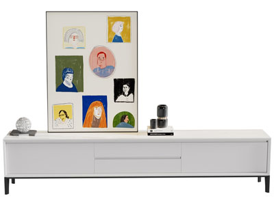 现代电视柜 装饰画