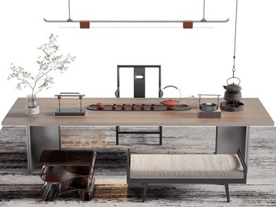 新中式茶桌椅组合