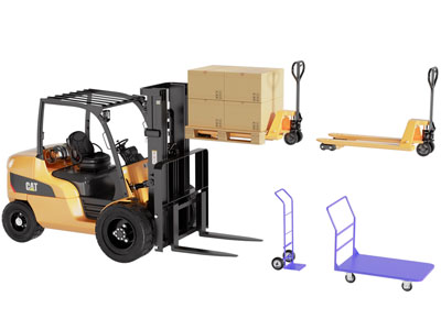 现代叉车 小推车 拉车 液压叉车3d模型 现代叉车 小推车 拉车 液压叉车