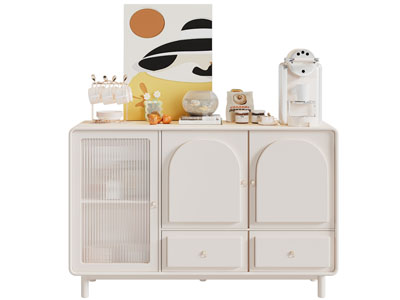 侘寂风餐边柜 咖啡机