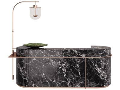 新中式前台接待台