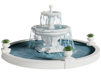 欧式喷泉水景 城市雕塑小品3d模型 欧式喷泉水景 城市雕塑小品