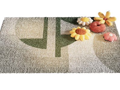 现代长方形地毯3d模型 现代长方形地毯