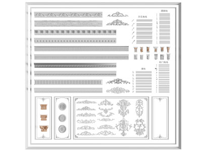 欧式雕花角线 装饰构件 石膏线条