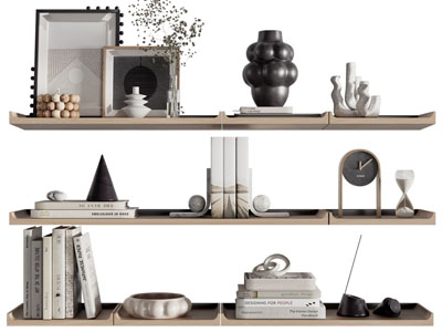 现代书籍 装饰品摆件组合