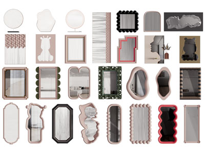 现代儿童装饰镜子 墙饰挂件