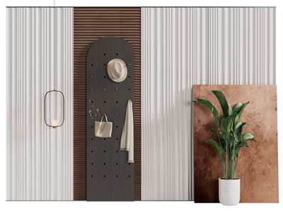 侘寂风玄关背景墙