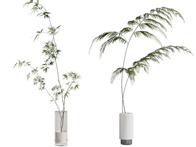 现代花瓶树枝摆件