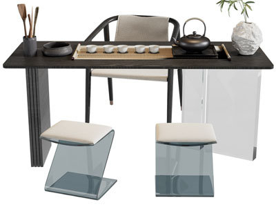 新中式茶桌椅组合