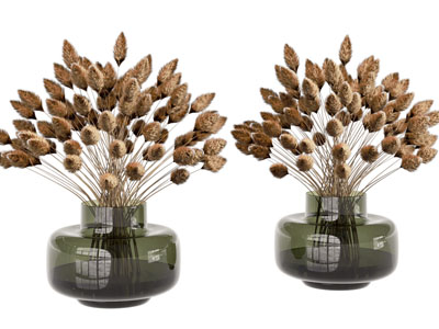 现代彩色花瓶花卉