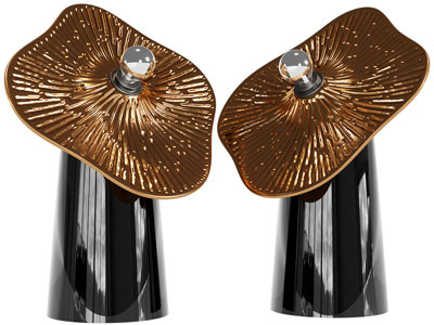 现代轻奢花朵灯罩台灯