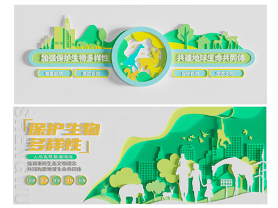 现代环保知识宣传背景墙