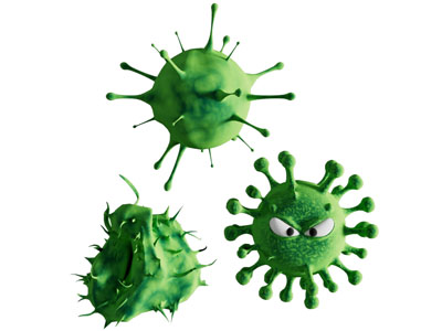 现代卡通新冠病毒 病菌摆件3d模型 现代卡通新冠病毒 病菌摆件