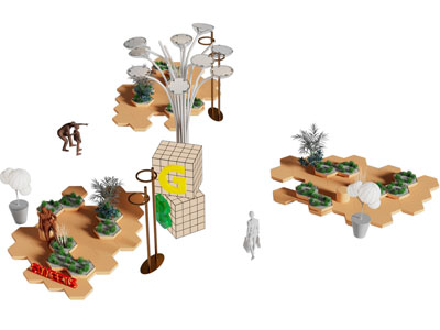 现代户外造椅子 景观椅子 商业美陈