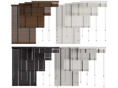 现代百叶窗帘 拉帘 卷帘3d模型 现代百叶窗帘 拉帘 卷帘