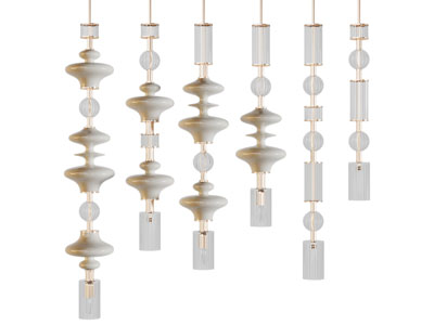 现代串珠玻璃吊灯