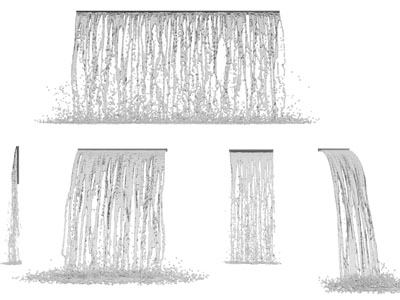 现代喷泉 瀑布水景