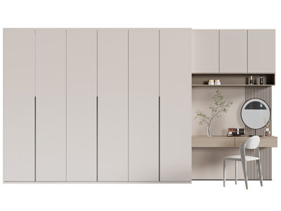 现代衣柜 化妆梳妆台一体柜3d模型 现代衣柜 化妆梳妆台一体柜