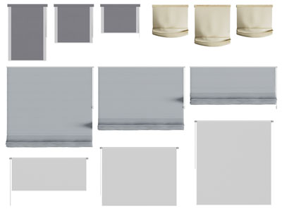 现代卷帘、布帘、拉帘3d模型 现代卷帘、布帘、拉帘