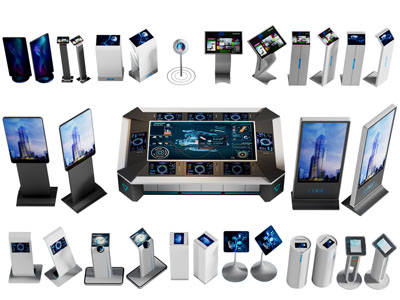 现代查询一体机 挂号机 排队机3d模型 现代查询一体机 挂号机 排队机