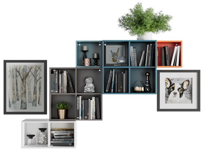 现代墙面置物架、墙饰挂件