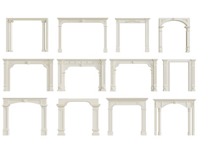 欧式门套垭口、拱门3d模型 欧式门套垭口、拱门