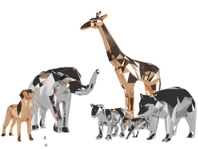 现代几何金属卡通动物雕塑雕刻3d模型 现代几何金属卡通动物雕塑雕刻