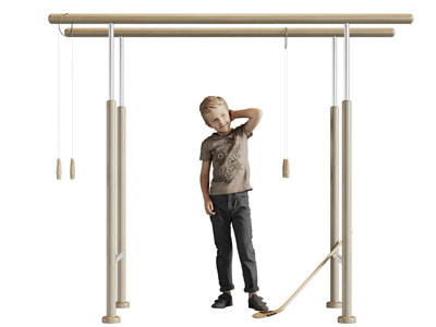 现代双杠体育设备 男孩 孩童 小孩3d模型 现代双杠体育设备 男孩 孩童 小孩