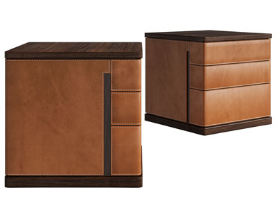 现代方形皮质沙发凳子