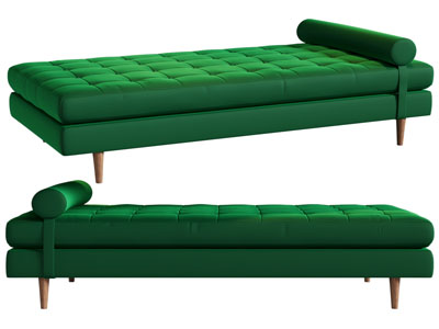 现代绿色沙发凳子、单人沙发