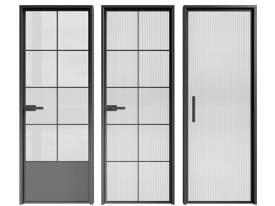 现代玻璃平开门