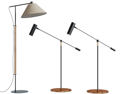 现代金属落地灯