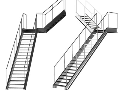 现代金属旋转楼梯3d模型 现代金属旋转楼梯