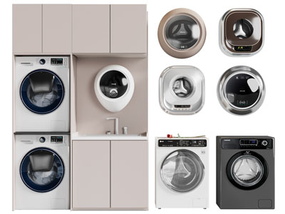 现代洗衣机、烘干机、迷你洗衣机3d模型 现代洗衣机、烘干机、迷你洗衣机