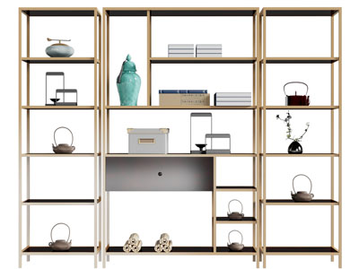 新中式开放式装饰柜