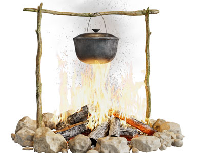 现代户外篝火、野餐、野外火炉锅具