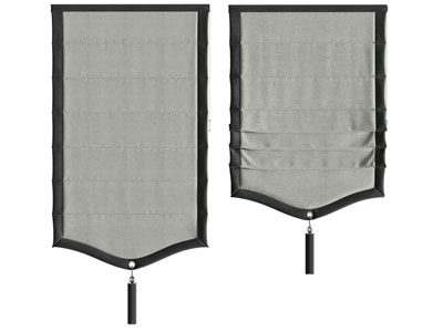 新中式布帘 拉帘 窗帘3d模型 新中式布帘 拉帘 窗帘