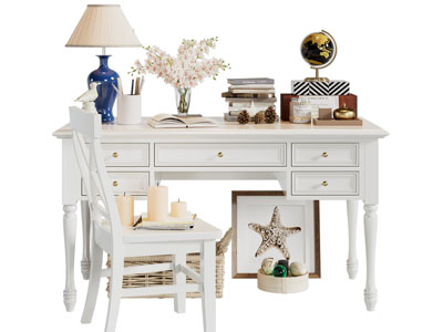 美式书桌椅组合