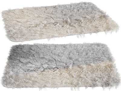 现代长方形毛绒地毯3d模型 现代长方形毛绒地毯