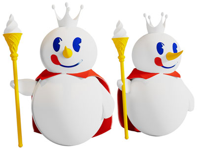 现代雪人雕塑雕刻摆件3d模型 现代雪人雕塑雕刻摆件