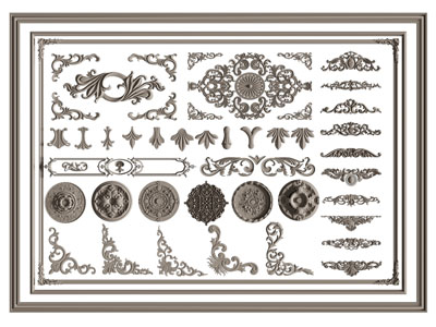 欧式雕花、灯盘和石膏线