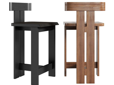 现代实木方形椅子、餐椅