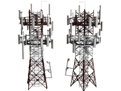 现代电塔、信号塔3d模型 现代电塔、信号塔