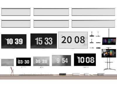 现代投影幕布、投影仪、电视机3d模型 现代投影幕布、投影仪、电视机