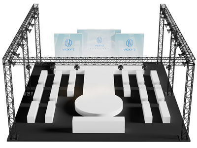 现代舞台桁架、展厅展台