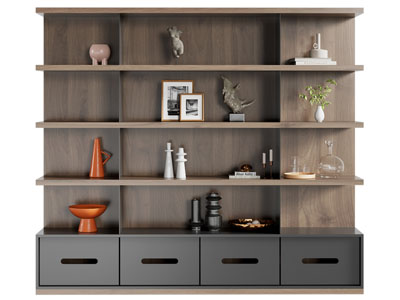 现代实木装饰柜