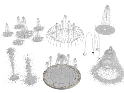 现代喷泉、水柱水景